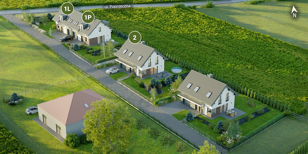 Ukończony dom wolnostojący – wcześniejsza realizacja w Dysie, ul. Poprzeczna